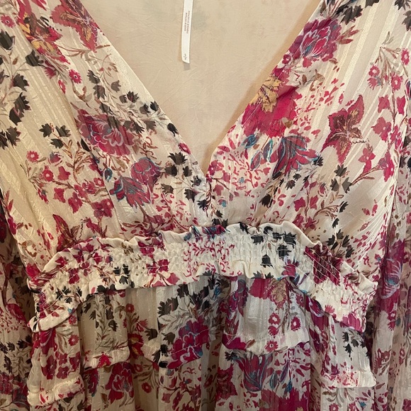 Free People “Closer to the Heart” Pink Floral Minidress - S - Picture 6 of 8